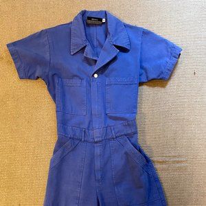 Big Bud Press Cornflower Blue Short Sleeve Jumpsuit